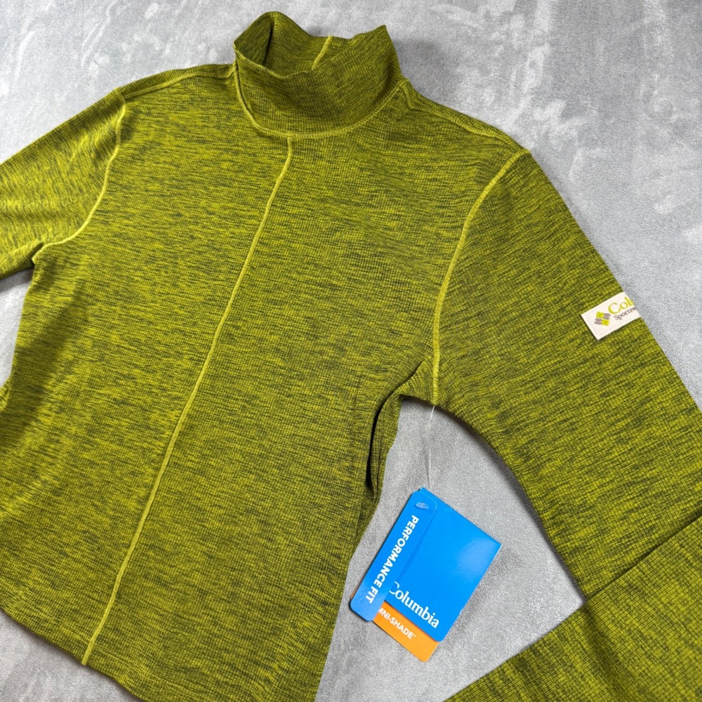 Columbia Women's Wallowa Cropped Long Sleeve Top Green Heather Omni-Shade UPF 50